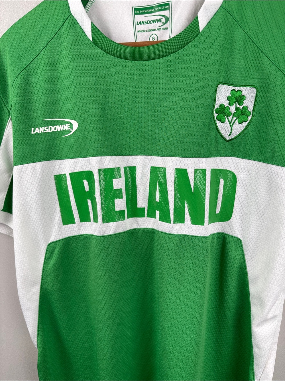 Ireland Green & White Soccer Jersey by Lansdowne Men’s Small sport Irish - Picture 3 of 9